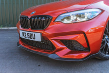 Load image into Gallery viewer, CS Style Carbon Fibre Front Splitter for BMW M2 Competition (F87, 2018-2021) – 2x2 Twill Weave CFRP, Gloss OEM+ Front Lip Spoiler
