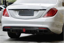 Load image into Gallery viewer, Brabus Style Carbon Fibre Rear Diffuser for Mercedes Benz W222 S Class Saloon 14-17
