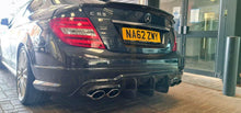 Load image into Gallery viewer, Carbon Fibre Big Fin Rear Diffuser for Mercedes Benz W204 C63 and C Class Facelift 12-14

