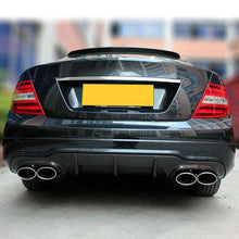 Load image into Gallery viewer, Carbon Fibre Small Fin Rear Diffuser for Mercedes Benz W204 C63 Facelift 12-14
