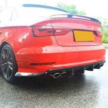 Load image into Gallery viewer, RS Style Carbon Fibre Rear Diffuser for Audi A3 S Line S3 Saloon 13-15
