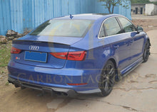 Load image into Gallery viewer, V Style Carbon Fibre Rear Diffuser for Audi A3 S Line S3 Saloon 13-15

