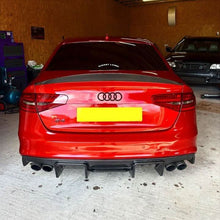 Load image into Gallery viewer, V Style Carbon Fibre Rear Diffuser for Audi S4 B8.5 A4 S Line 13-15
