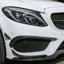 Load image into Gallery viewer, Carbon Fibre Front Canards Sets for Mercedes W205 C Class AMG 15-18
