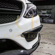 Load image into Gallery viewer, Carbon Fibre Front Canards Sets for Mercedes W205 C Class AMG 15-18
