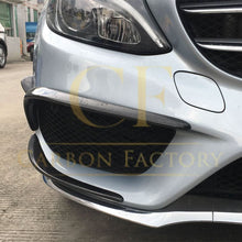 Load image into Gallery viewer, Carbon Fibre Front Canards Sets for Mercedes W205 C Class AMG 15-18
