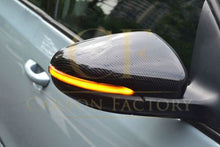 Load image into Gallery viewer, OEM Style Carbon Fibre Replacement Mirror Covers for VW Golf MK6 GTI R20 08-13
