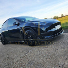 Load image into Gallery viewer, V Style Carbon Fibre Side Skirts for Tesla Model Y 19-23
