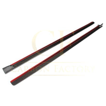 Load image into Gallery viewer, V Style Carbon Fibre Side Skirts for VW Polo MK5 Non GTI 11-16
