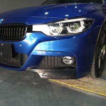 Load image into Gallery viewer, MP Style Carbon Fibre Front Splitter Covers for BMW F30 F31 3 Series M Sport 12-19
