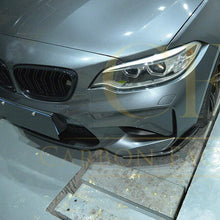 Load image into Gallery viewer, MP Style Carbon Fibre Front Splitter for BMW F87 M2 16-21
