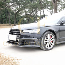 Load image into Gallery viewer, R Style Carbon Fibre Front Splitter for Audi C7.5 A6 S Line &amp; S6 15-18
