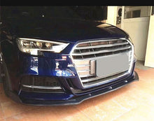 Load image into Gallery viewer, RS Style Carbon Fibre Front Splitter for Audi A3 Saloon S Line &amp; S3 16-19
