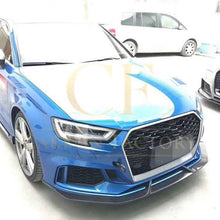 Load image into Gallery viewer, V Style Carbon Fibre Front Splitter for Audi 8V RS3 Saloon 17-20
