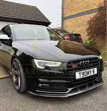 Load image into Gallery viewer, V Style Carbon Fibre Front Splitter for Audi B8.5 S5 A5 S Line 11-16

