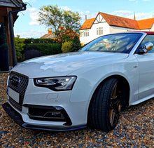 Load image into Gallery viewer, V Style Carbon Fibre Front Splitter for Audi B8.5 S5 A5 S Line 11-16
