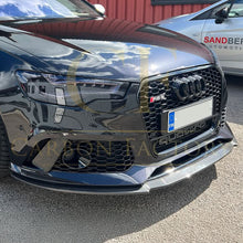 Load image into Gallery viewer, V Style Carbon Fibre Front Splitter for Audi C7 RS6 13-18
