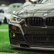 Load image into Gallery viewer, V Style Carbon Fibre Front Splitter for BMW F30 F31 3 Series M Sport 12-19
