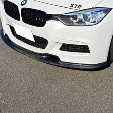 Load image into Gallery viewer, V Style Carbon Fibre Front Splitter for BMW F30 F31 3 Series M Sport 12-19
