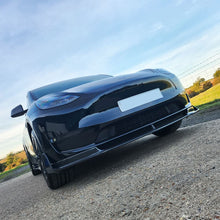 Load image into Gallery viewer, V Style Carbon Fibre Front Splitter for Tesla Model Y 19-23
