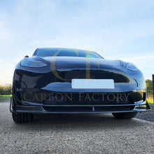 Load image into Gallery viewer, V Style Carbon Fibre Front Splitter for Tesla Model Y 19-23
