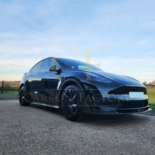 Load image into Gallery viewer, V Style Carbon Fibre Front Splitter for Tesla Model Y 19-23
