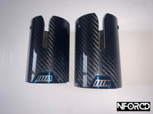 Load image into Gallery viewer, Pair of Blue BMW Exhaust tips for BMW&#39;s with a twin exit
