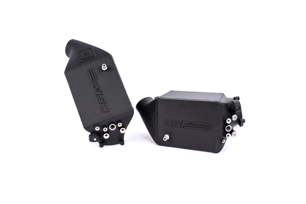 CSF Twin Charge Air Coolers Intercooler Kit - BMW F10 M5 & F06/F12/F13 M6 (S63) | Liquid-to-Air, Dual-Pass, 28% Larger Core | Plug-and-Play | Crinkle Black 8109