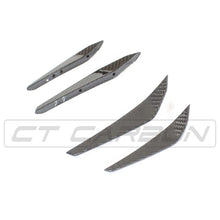 Load image into Gallery viewer, BMW M3/M4 (G80 G81 G82 G83) CARBON FIBRE FRONT BUMPER CANARDS
