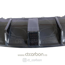 Load image into Gallery viewer, AUDI RS3 8V SALOON REAR CARBON DIFFUSER WITH DTM LIGHT
