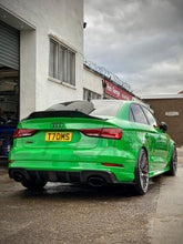 Load image into Gallery viewer, AUDI RS3 8V SALOON REAR CARBON DIFFUSER WITH DTM LIGHT
