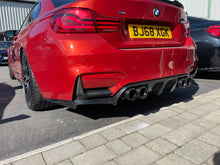 Load image into Gallery viewer, BMW M3 &amp; M4 F80 F82 F83 REAR CARBON FIBRE BUMPER CANARDS
