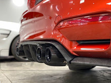 Load image into Gallery viewer, BMW M2/M3/M4/M5 F10/F80/F82/F83/F87 CARBON FIBRE EXHAUST TIPS - BLACK x4
