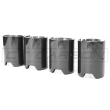 Load image into Gallery viewer, BMW M2/M3/M4/M5 F10/F80/F82/F83/F87 CARBON FIBRE EXHAUST TIPS - CHROME x4
