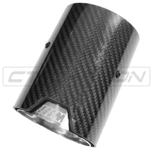 Load image into Gallery viewer, BMW M2/M3/M4/M5 F10/F80/F82/F83/F87 CARBON FIBRE EXHAUST TIPS - CHROME x4
