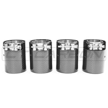 Load image into Gallery viewer, BMW M2/M3/M4/M5 F10/F80/F82/F83/F87 CARBON FIBRE EXHAUST TIPS - CHROME x4
