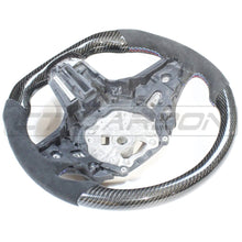 Load image into Gallery viewer, BMW Gxx M2,M3,M4 1,2,3,4 SERIES CARBON FIBRE / ALCANTARA FLAT BOTTOM STEERING WHEEL WITH HEATING
