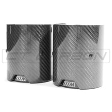 Load image into Gallery viewer, BMW F40/F44 135i &amp; 235i CARBON FIBRE EXHAUST TIPS - BLACK (SET OF 2)
