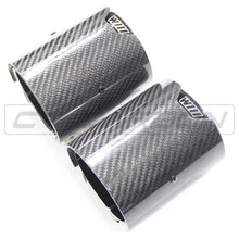 Load image into Gallery viewer, BMW F40/F44 135i &amp; 235i CARBON FIBRE EXHAUST TIPS - BLACK (SET OF 2)
