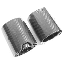 Load image into Gallery viewer, BMW F40/F44 135i &amp; 235i CARBON FIBRE EXHAUST TIPS - BLACK (SET OF 2)
