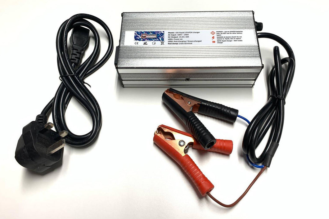Deadweight Industries 10A LiFePO4 Rapid Charger for Touge 500 & Touge MAX – Smart Multiphase Lithium Car Battery Charger with Cell Wake-Up
