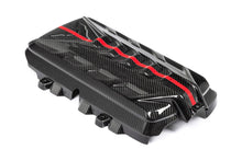 Load image into Gallery viewer, Eventuri Carbon Fibre / Carbon Fiber Engine Cover for Chevrolet Corvette C8 (2020+) - Prepreg Direct Replacement with Red Stripe
