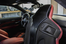 Load image into Gallery viewer, Eventuri Carbon Fibre Seat Back Covers (Set of 4) for BMW M2 Competition F87 (2018–2021), M3 F80 (2014–2019) &amp; M4 F82/F83 (2015–2019) – Pre-Preg 2x2 Twill, OEM Fit
