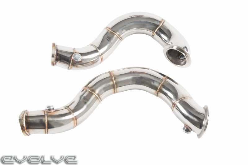 Evolve Catless Turbo Downpipes (Decat) for BMW N54 1 Series 135i, 1M, 3 Series 335i – 3-inch T301 Stainless, Faster Spool & Power Gains – Track/Off-Road Use Only