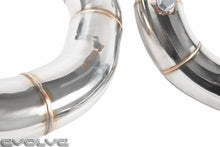 Load image into Gallery viewer, Evolve Catless Turbo Downpipes (Decat) for BMW N54 1 Series 135i, 1M, 3 Series 335i – 3-inch T301 Stainless, Faster Spool &amp; Power Gains – Track/Off-Road Use Only

