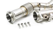 Load image into Gallery viewer, Evolve Catless/Decat Turbo Downpipes 3.5" – BMW S58 G80/G81 M3, G82/G83 M4, G87 M2 – 304 Stainless, TIG Welded – Track/Off-Road Use Only
