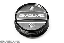 Load image into Gallery viewer, Evolve Performance Billet Oil Filler Cap for BMW - CNC Machined T-6061 Aluminium, Black Anodised with Titanium Centre - High Grip - Fits N54 N55 S55 B58 Engines - OE Ref 11128655331
