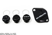 Load image into Gallery viewer, BMW N54 N55 S55 Billet Aluminium Oil Thermostat Housing Cover Dress-Up Kit – Evolve Performance | CNC Machined 6061-T6, Anodised | Includes 1/8 NPT Adapter | Direct Fit OEM+ Upgrade
