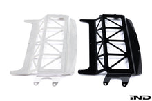 Load image into Gallery viewer, Fall-Line Motorsports Oil Cooler Guard V2 - Stainless Steel Protector for BMW F80 M3, F82 M4 &amp; F87 M2 Competition (M2C) / M2 CS (S55) - Bolt-On Underbody Oil Cooler Shield
