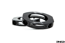 Load image into Gallery viewer, Fall-Line Motorsports Harness Collar Set for 1.75 in OD (1-3/4 in, 44.45 mm) Roll Bars/Roll Cages - Racing Harness Strap Guides Clamps - Black Anodized Aluminum - Set of 2 - Made in USA
